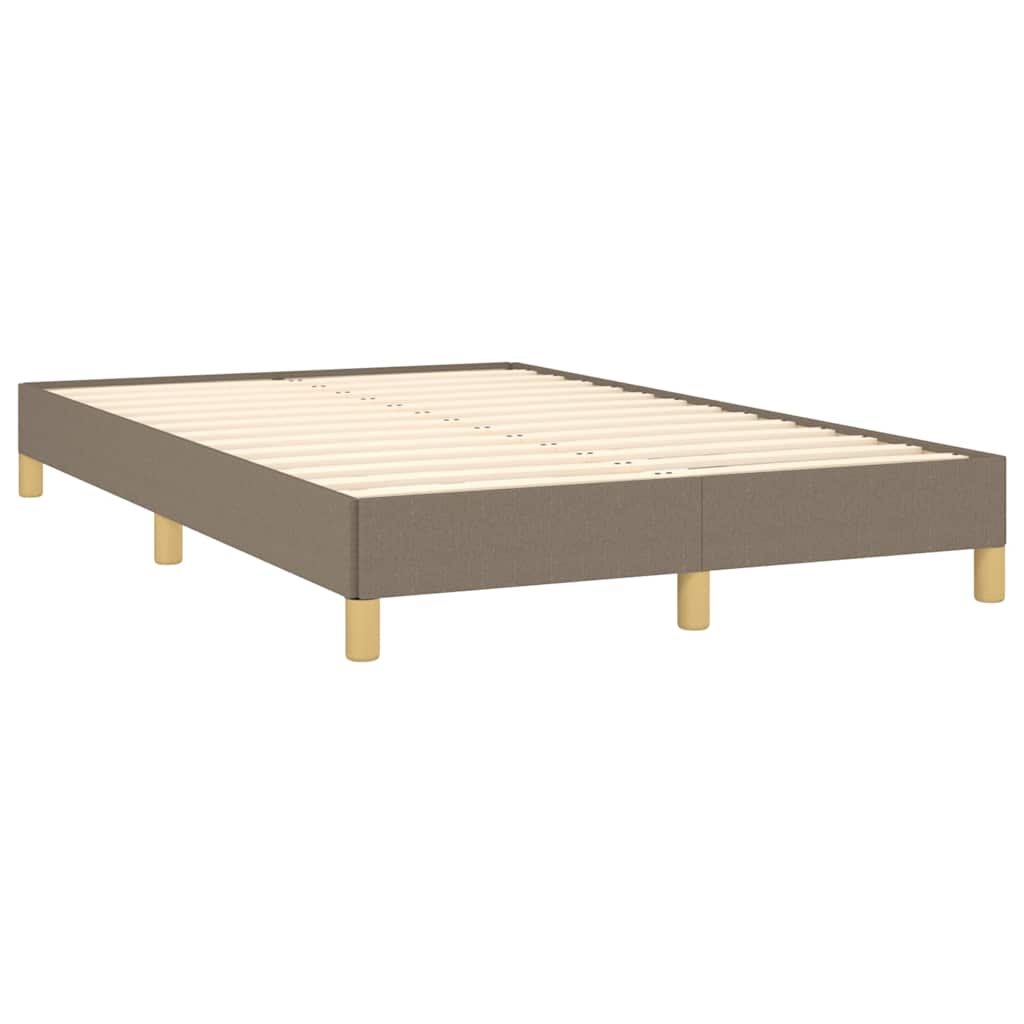 Cadre de lit sans matelas en tissu taupe pour la chambre, 120 × 200 cm - 4