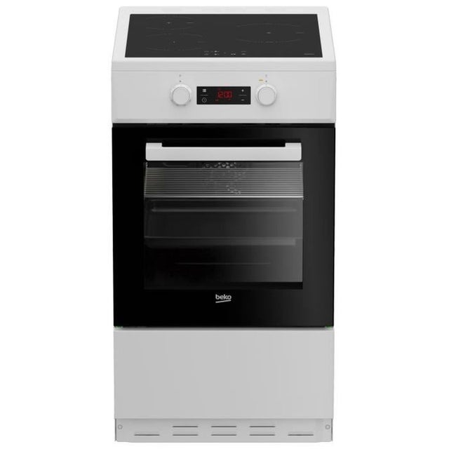 Cuisiniere induction BEKO FSM58301WC 3 foyers et four 60 L 3D chaleur pulsee