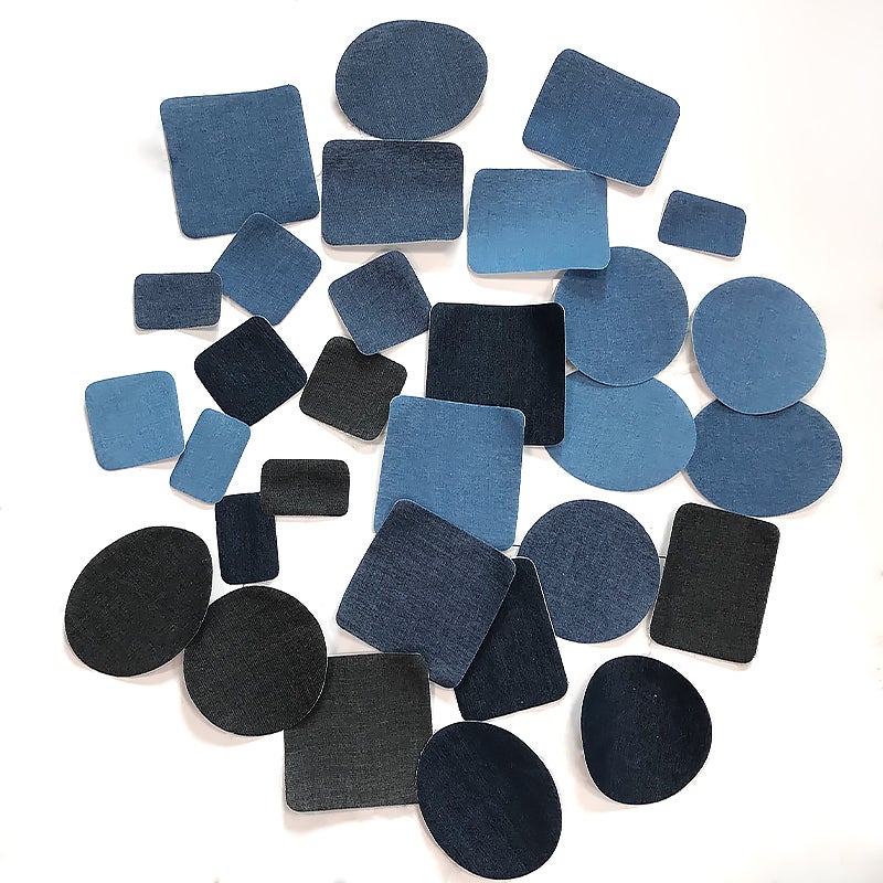 Patchs de réparation thermocollants pour jeans 30 pièces DenimBlue - 5