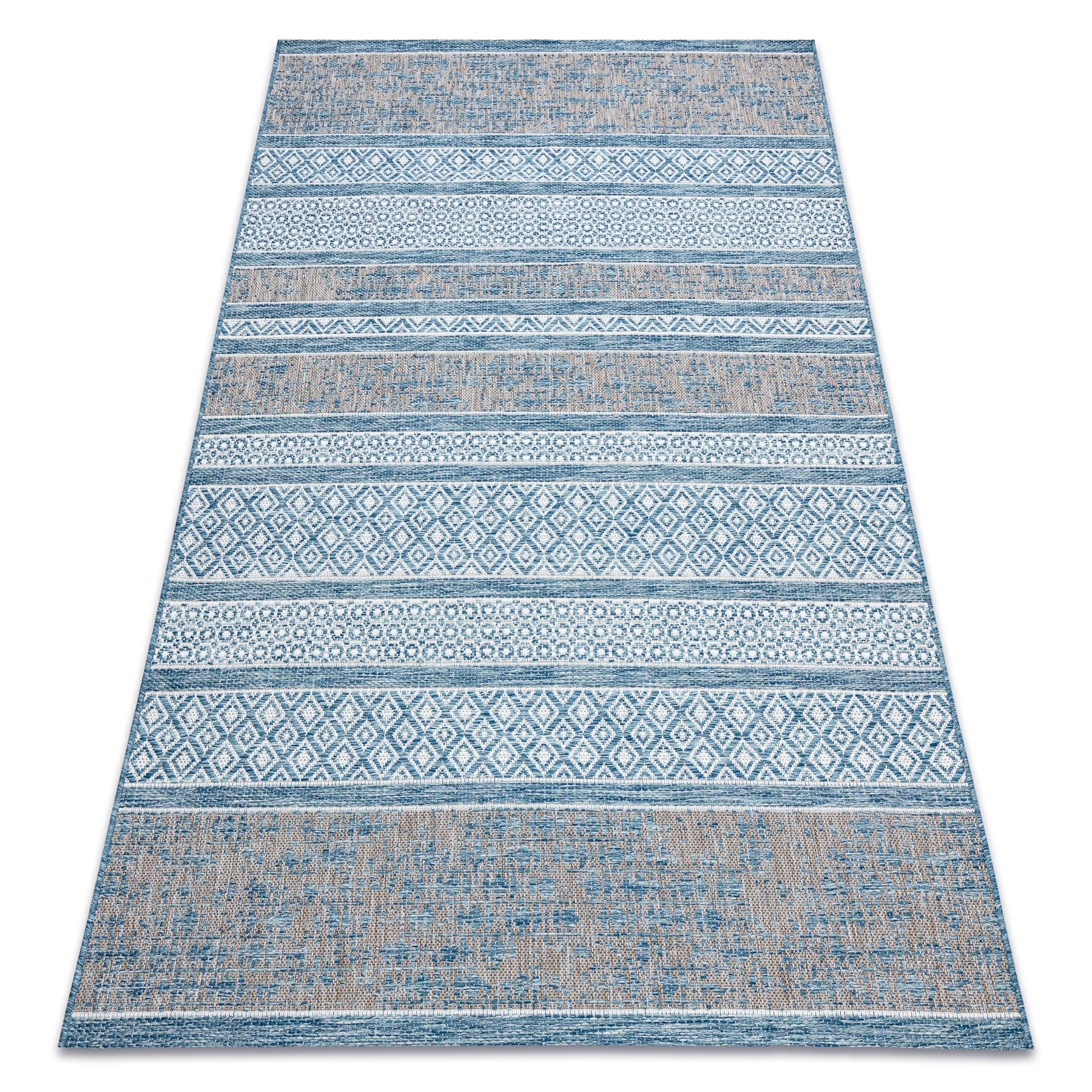 Dywan SZNURKOWY SIZAL LOFT 21118 BOHO kość słoniowa/srebrny/niebieski 200x290 cm