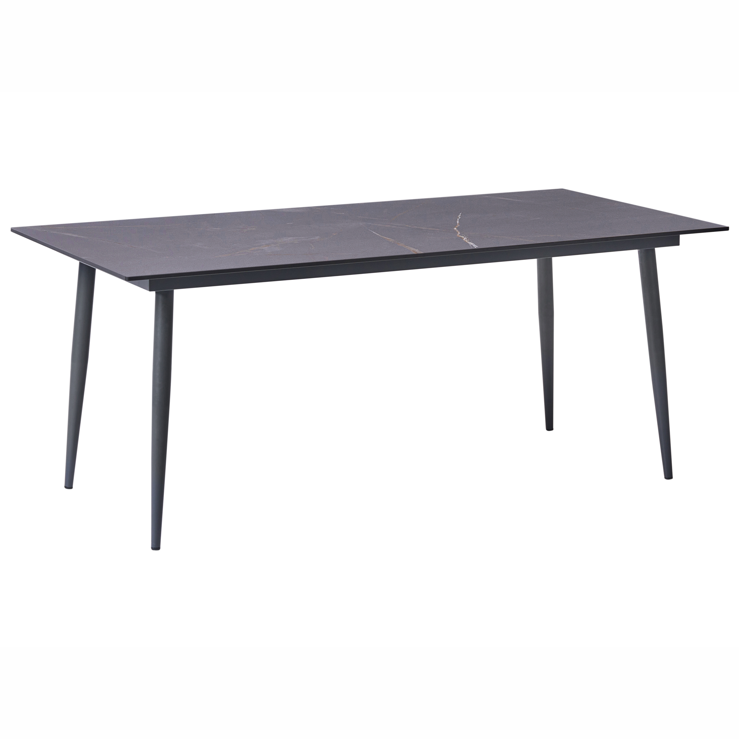Masă dining de exterior TOLENTINO 180 cm 90 cm efect marmorat Gri marmură
