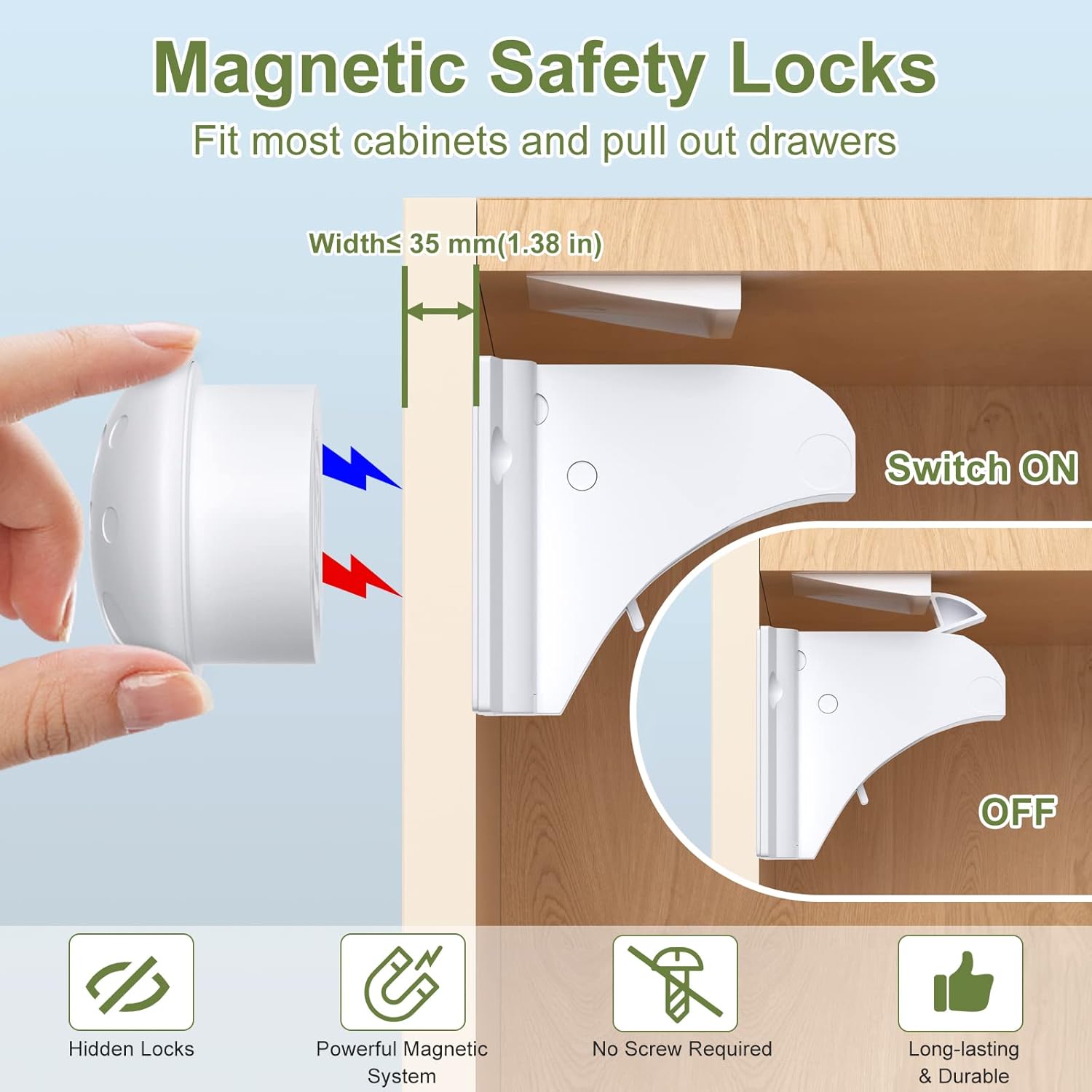 Serratura del Cassetti Magnetico di Sicurezza per 16 Serrature + 3 Chi