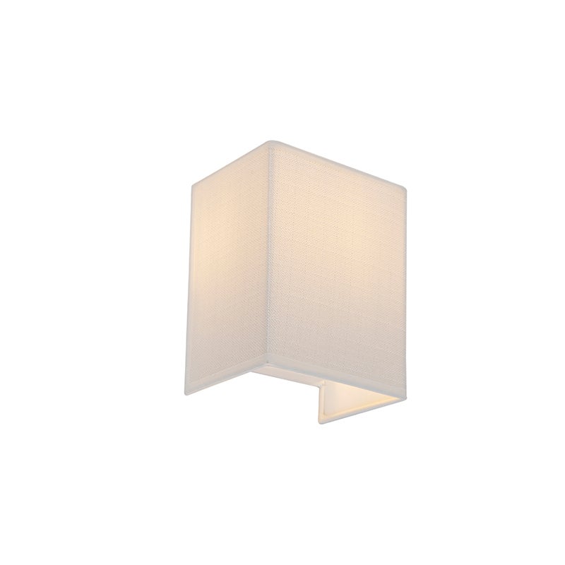 Nowoczesna lampa ścienna z juty biała - Vete