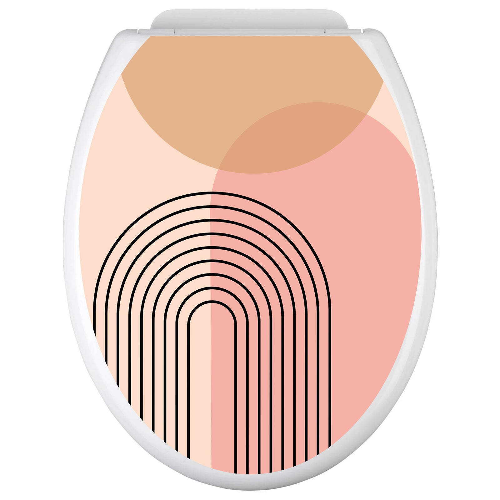 Stickers Abattant WC - Feuilles - 35x43 Cm - Adhésif BRILLANT