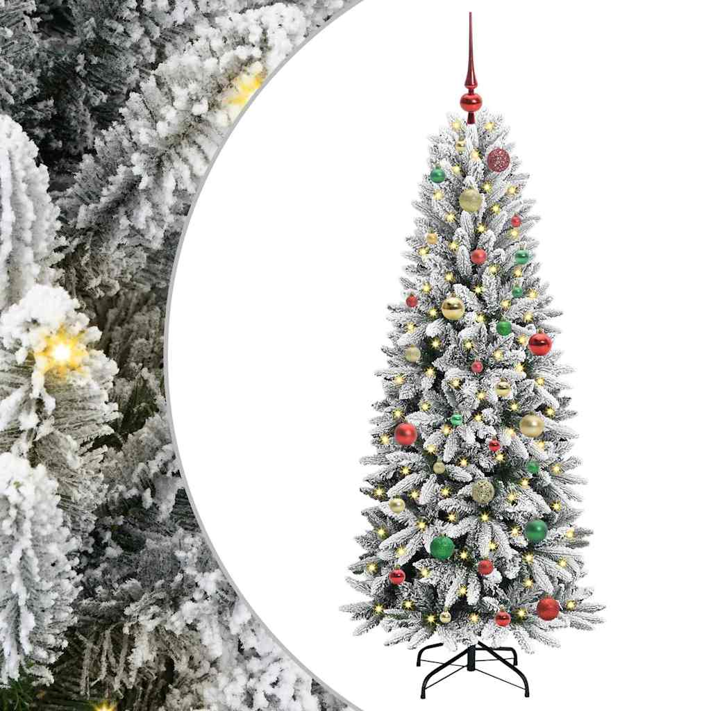 Sztuczna choinka Biały 63 x 63 x 150 cm PVC, Plastik, Stal i PE