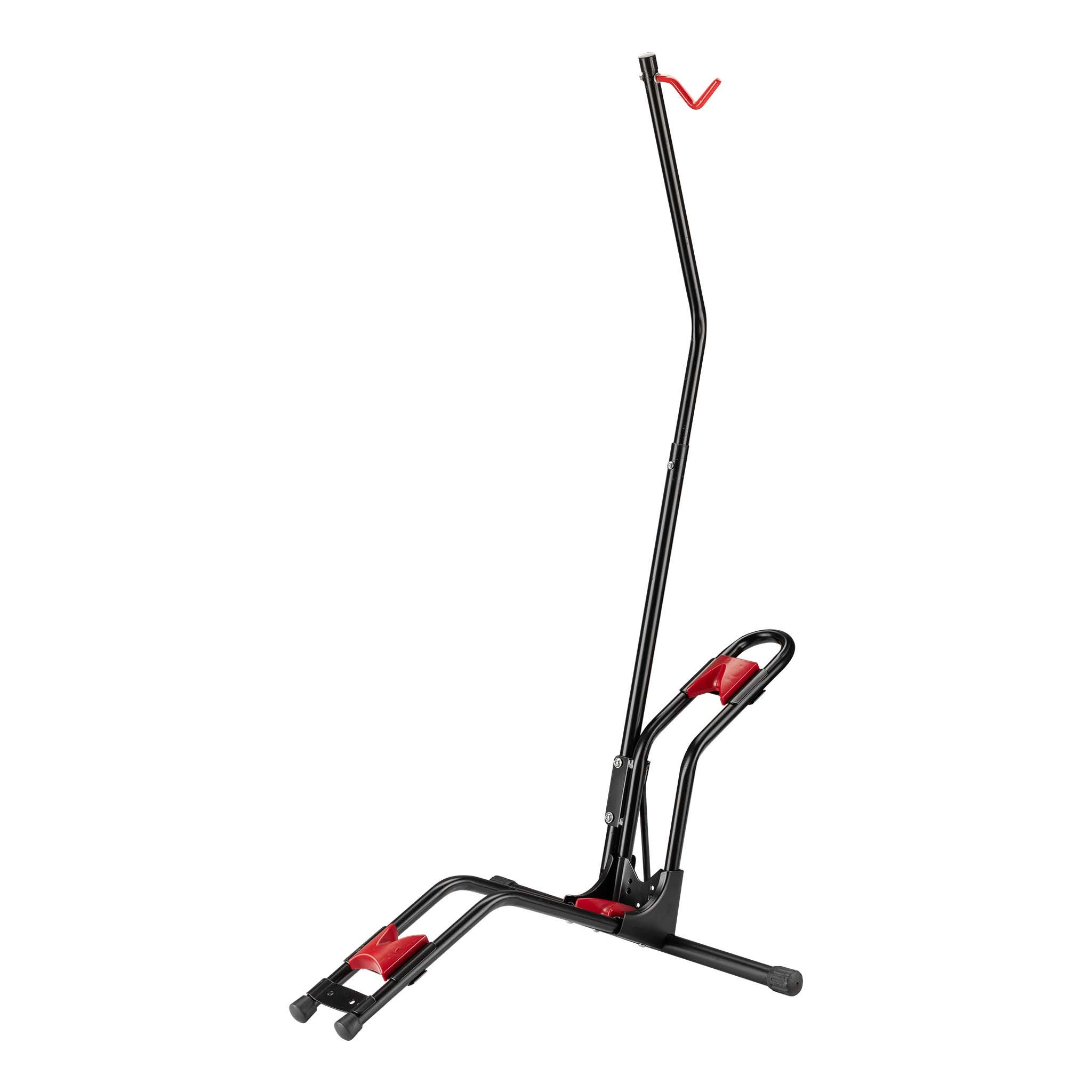 Range-Vélo Vertical Autoportant WilTec – Support Sol Pour Vélos 24-29" – Acier Robuste Avec Crochets Gommés