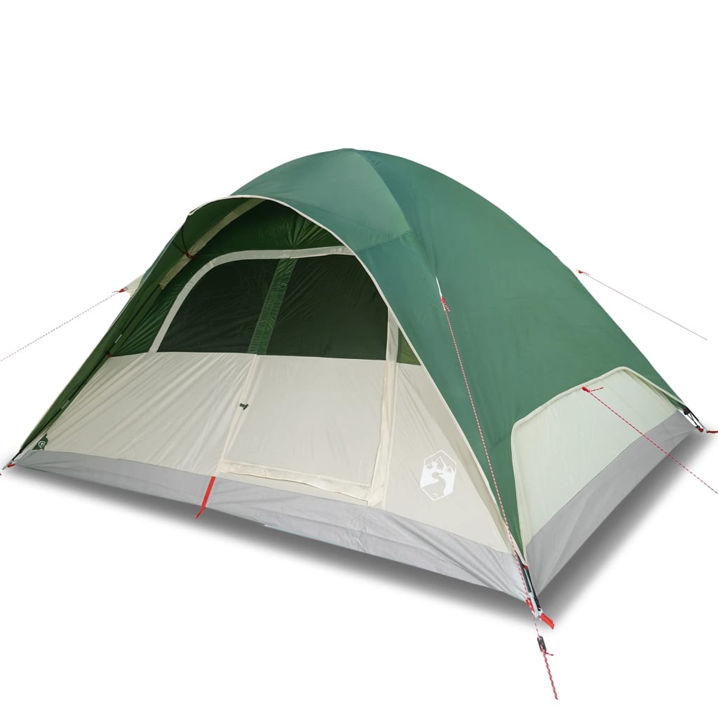 Tente Familiale Dôme 9 Personnes Avec Porche - Imperméable - Vert - Facile à Monter - 4