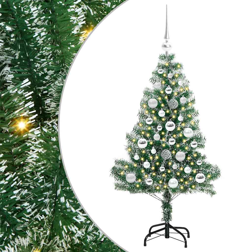Sztuczna choinka z śnieżnym pokryciem z lampkami LED 120 cm