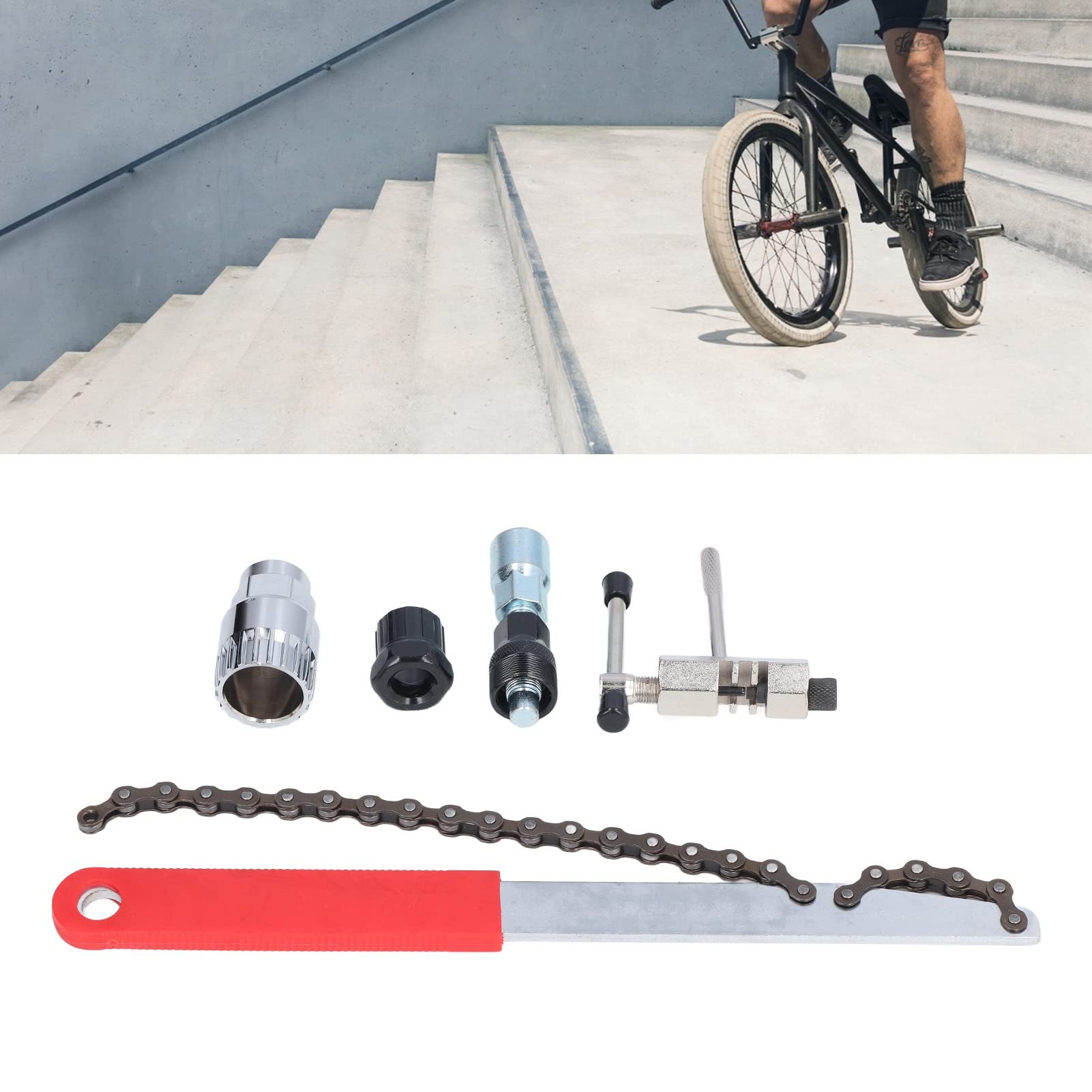 Compatibilità Shimano SRAM Kit Attrezzi Manutenzione Bici | Estrattore Catena E Cassetta | Compatibile Shimano, SRAM Frusta Catena Per Shimano Sram - Foto 6