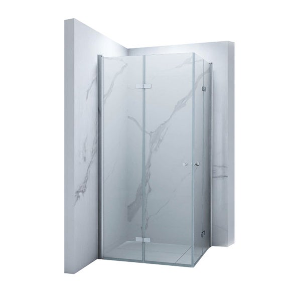Cabine De Douche Carrée Narbonne Accessoires - 605 X 585 Mm, Verre Clair 60 Mm, Finition Polie, ABS Robuste, Fond Antidérapant - Sans Porte