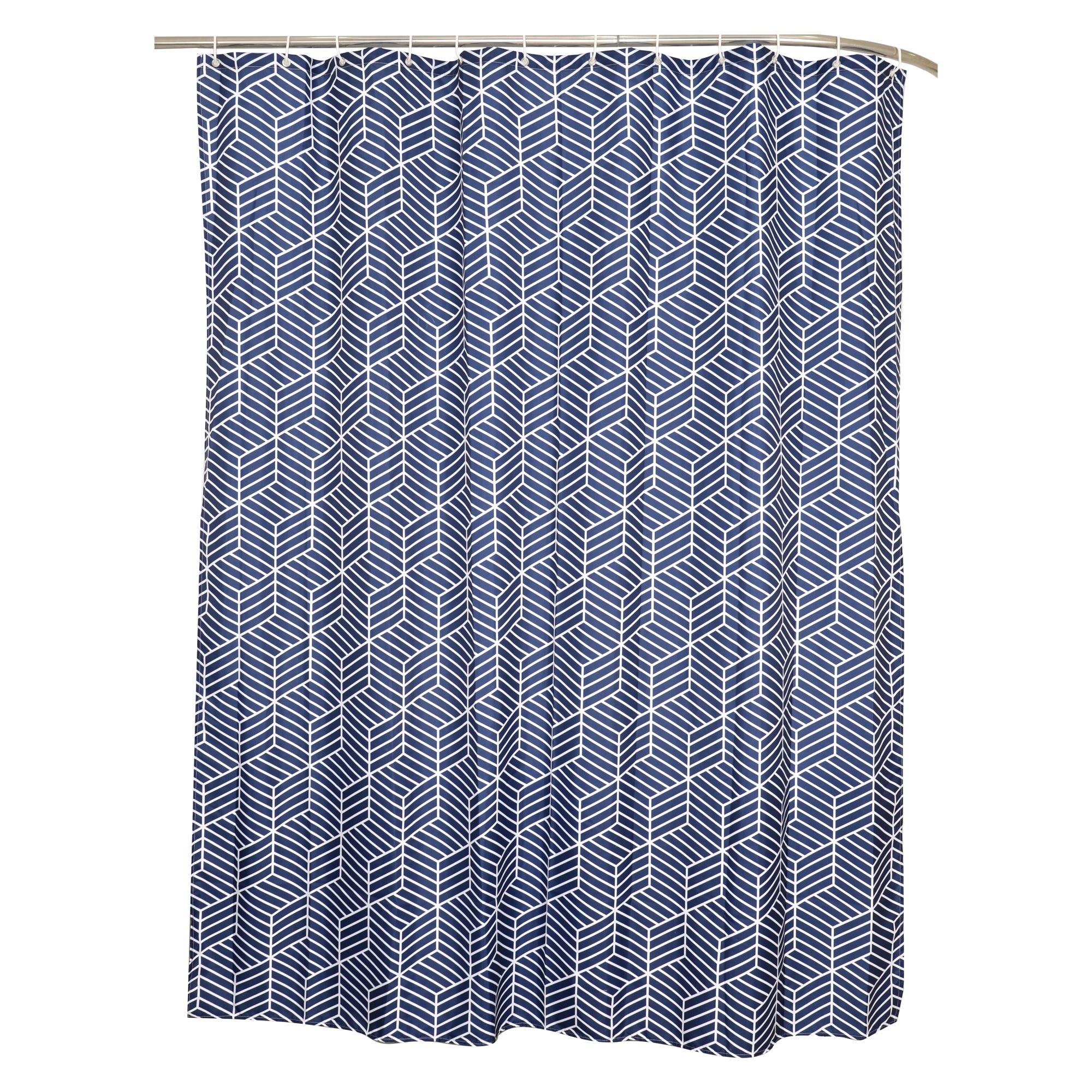 SENSEA - Zasłona prysznicowa tekstylna - NEO - Niebieski - szer. 180 x wys. 200 cm