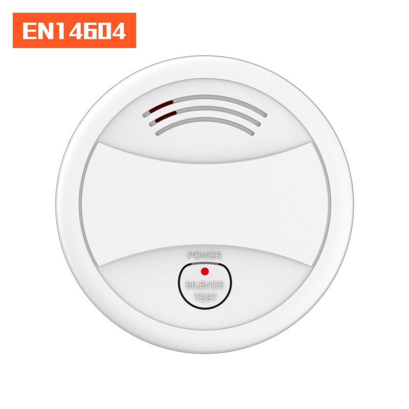 Detector de fum EN14604 cu alimentare prin baterii, alarmă stroboscopică și sonoră, instalare ușoară, sensibilitate ridicată