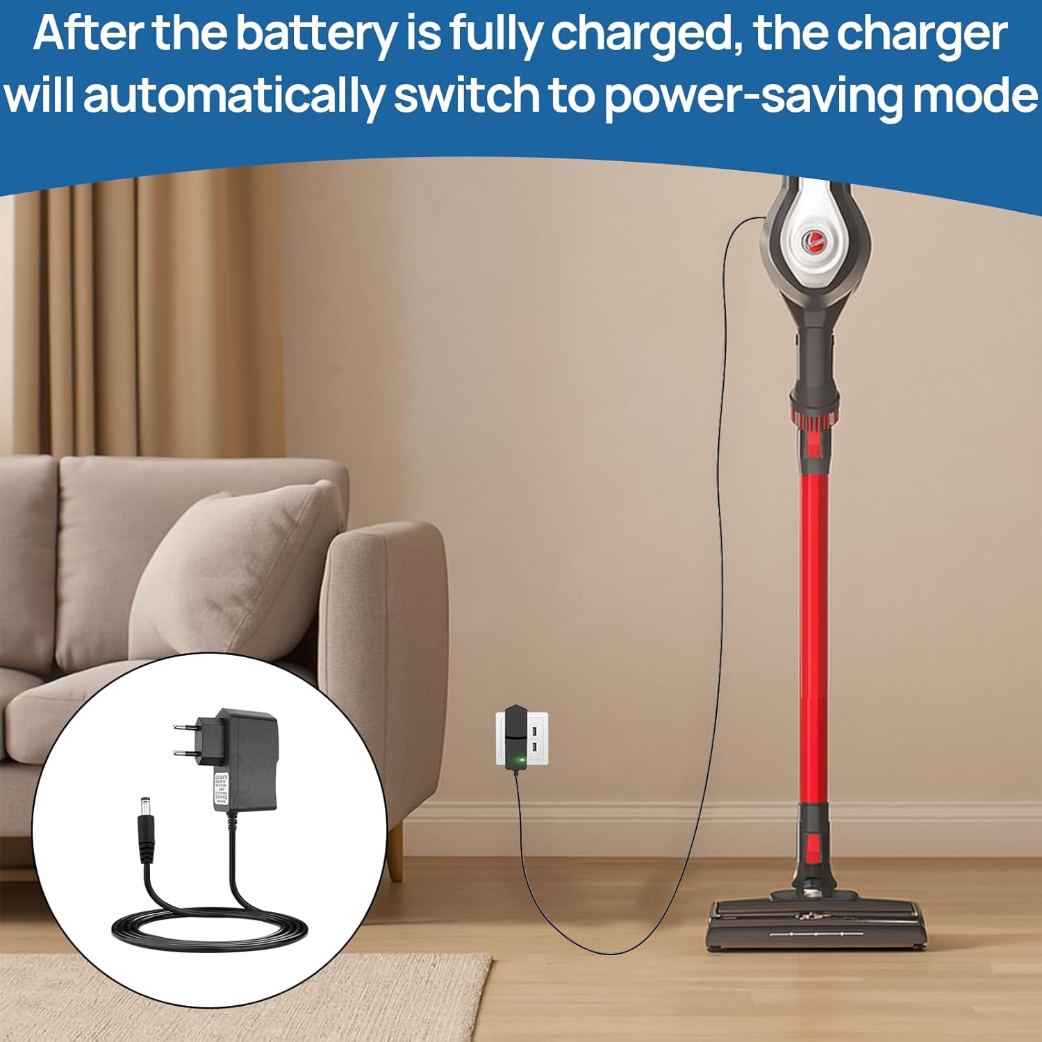 Chargeur Aspirateur, 26V Chargeur Aspirateur, d'alimentation Aspirateur Balai sans Fil pour HF122RH, HF122GPT, H-Free 200, H-Free 500, HF522NPW - 7