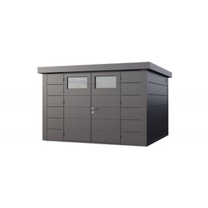 Abri de jardin en acier de 9.8 m² anthracite - TELLURIA CLASSICO 3330