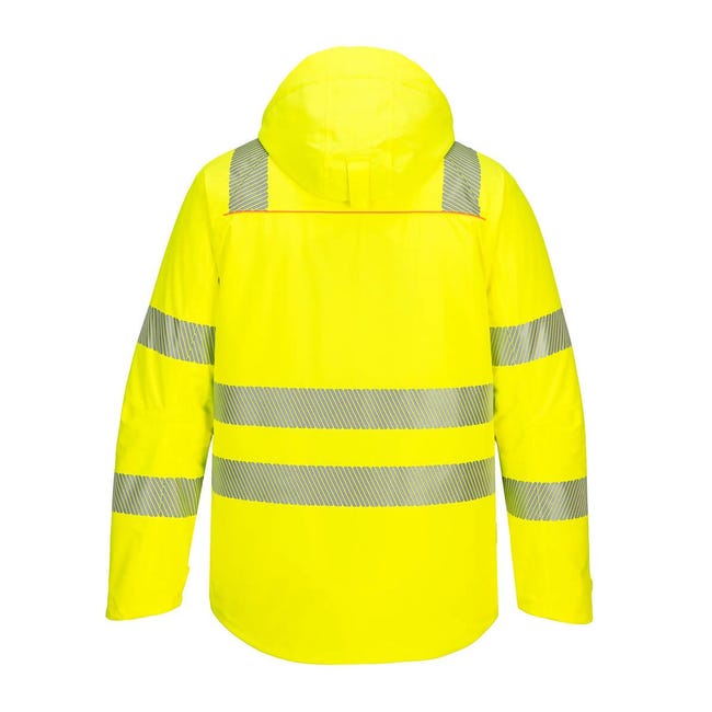 Giacca Da Lavoro TeXXor Alta Visibilità Gialla - Impermeabile E Antivento, Conforme EN471/343, Taglia L - Foto 4