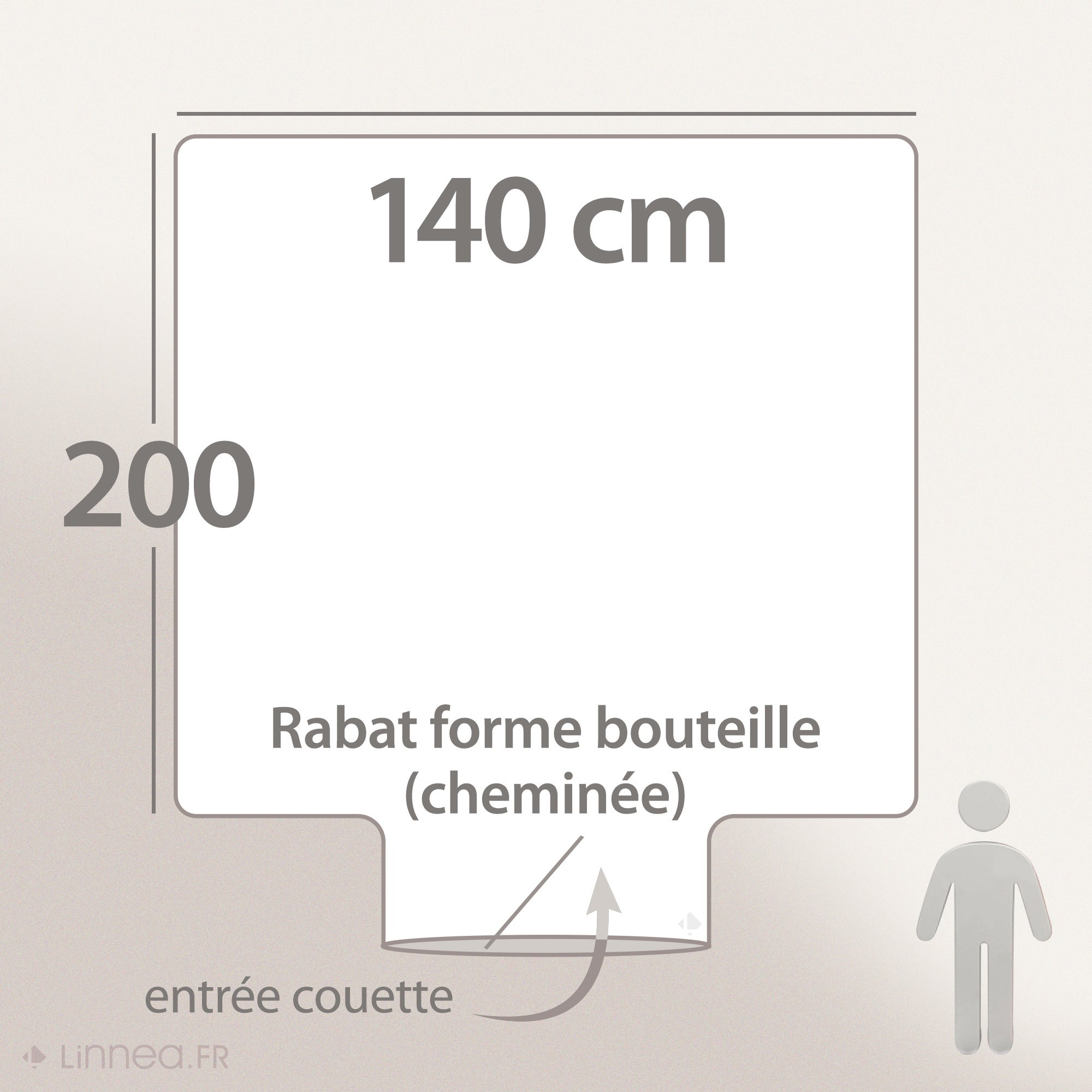 Housse de couette 140x200 cm satin de coton SAVANE blanc - 5