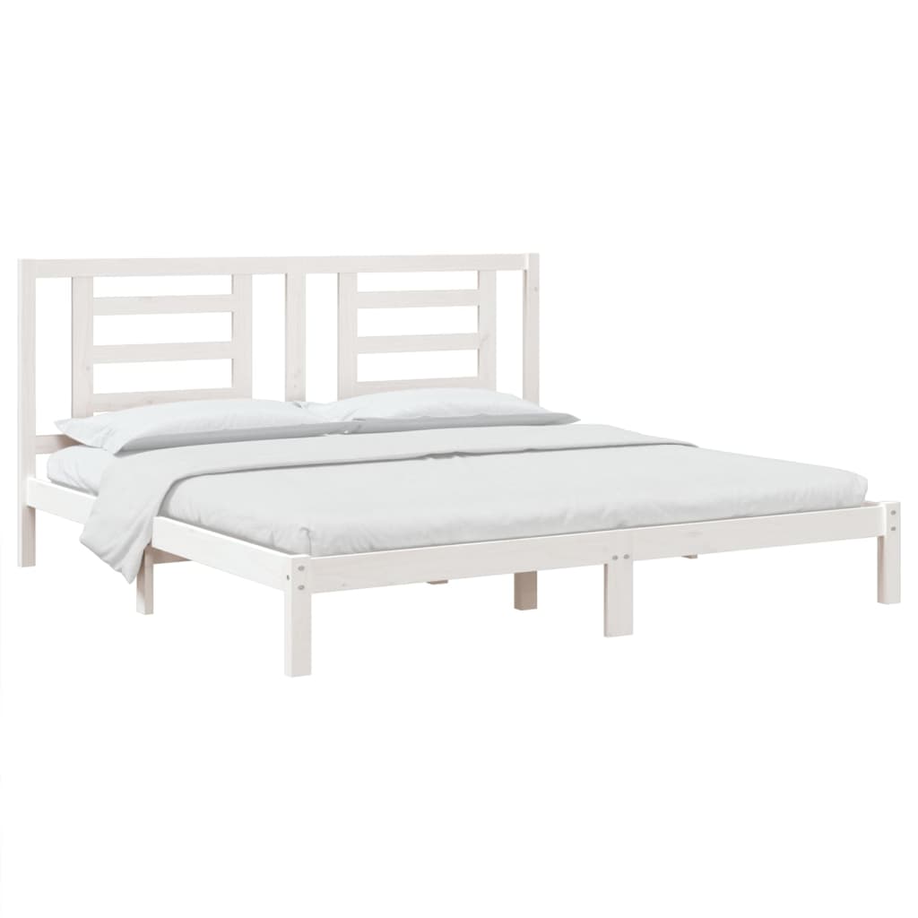 Maison Exclusive - Estrutura de cama super king pinho maciço 180x200 cm branco - 3