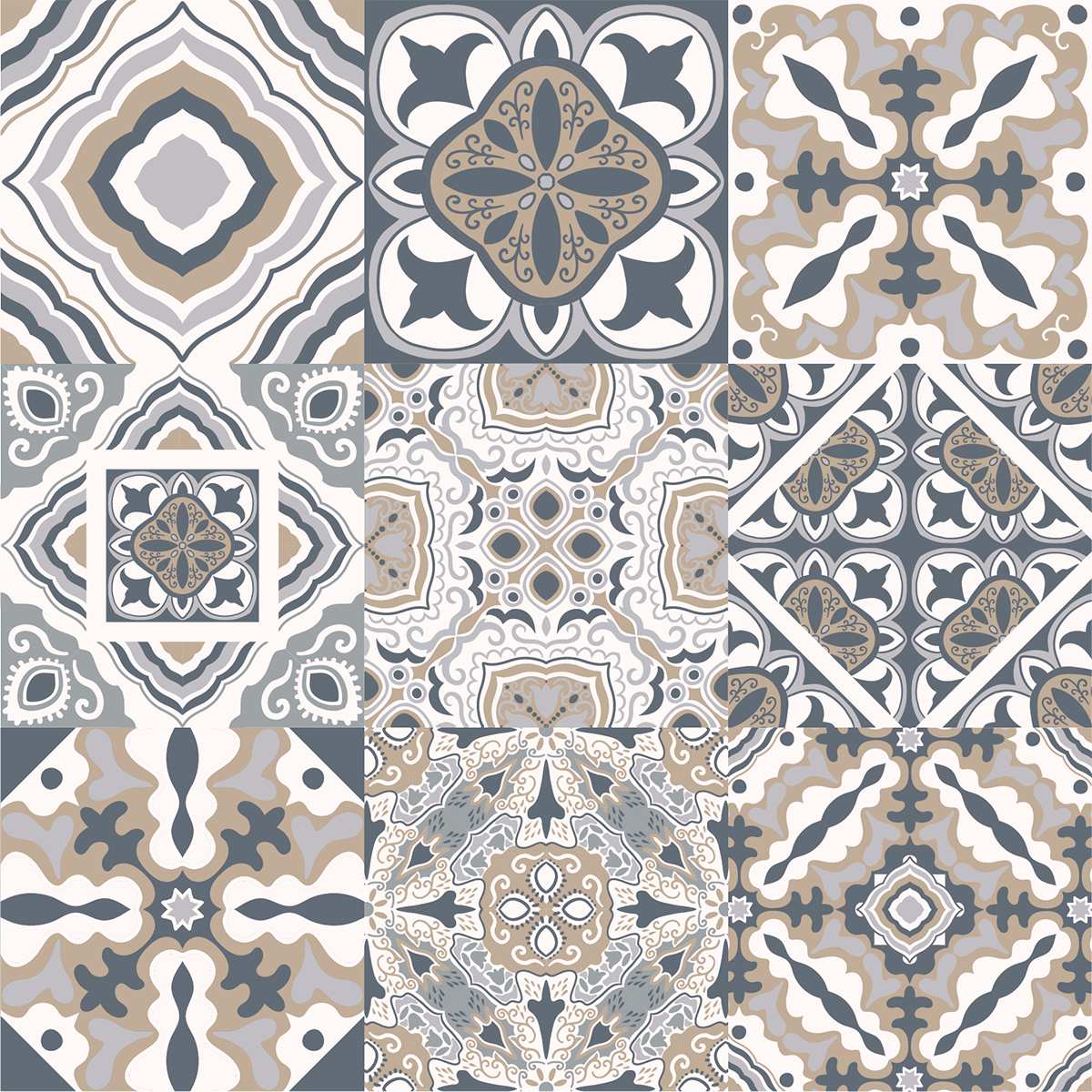 9 adesivo piastrelle azulejos Renzo - Sticker adesivo - adesivi murali - 9stickers10x10cm - 2