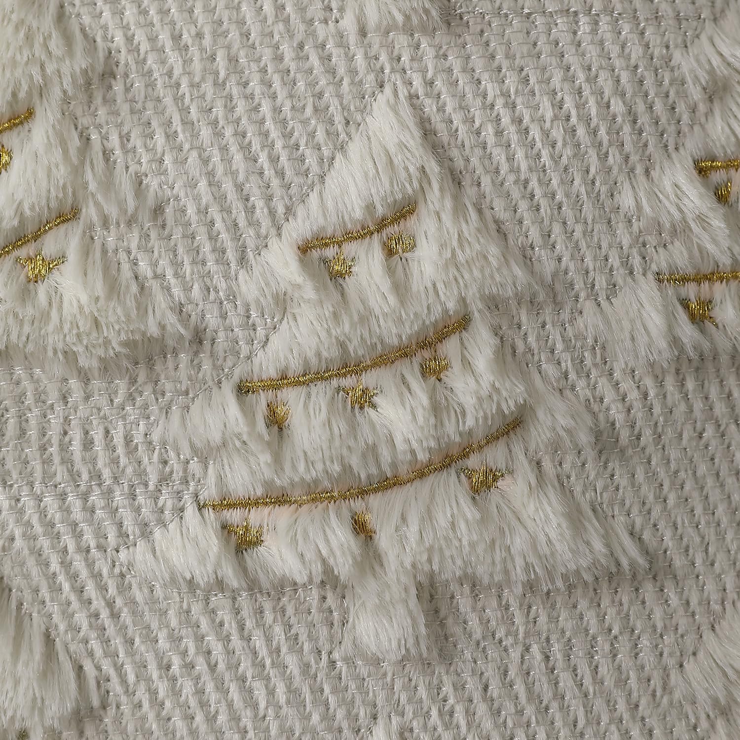 2 pezzi Copricuscini natalizi color crema 50*50 cm Federa decorativa Boho Farmhouse Federa per cuscini natalizi per divano - 5