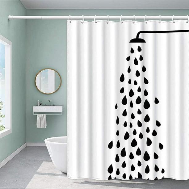 Tenda Doccia Con Stampa Fiori Cespuglio - Tessuto Poliestere Impermeabile, Antimuffa, Con 12 Ganci Inclusi