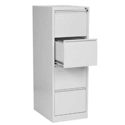 Armadietto Classificatore 4 Cassetti - Per Documenti Legal E A4, Acciaio Bianco - Foto 3