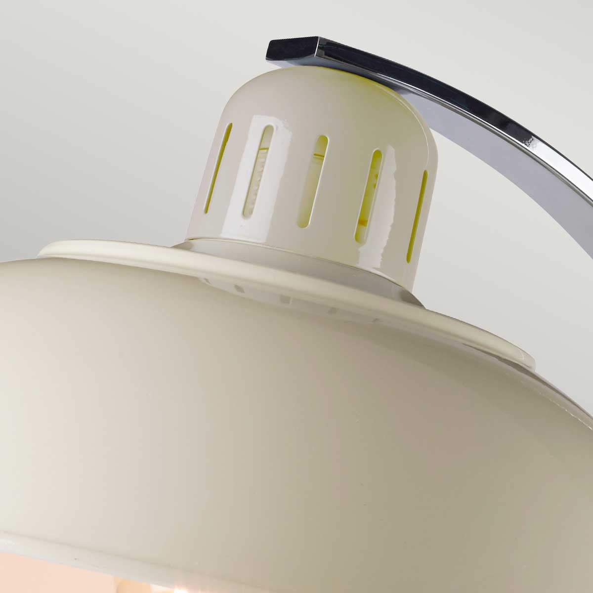 Lampă de masă Elstead Franklin, crem cu accente cromate, metal, E27 ...