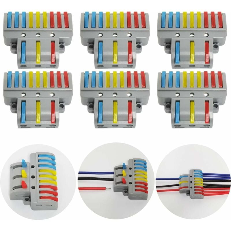 Bornes De Connexion, 6 Pcs Connecteur Électrique Avec Levier De — free download