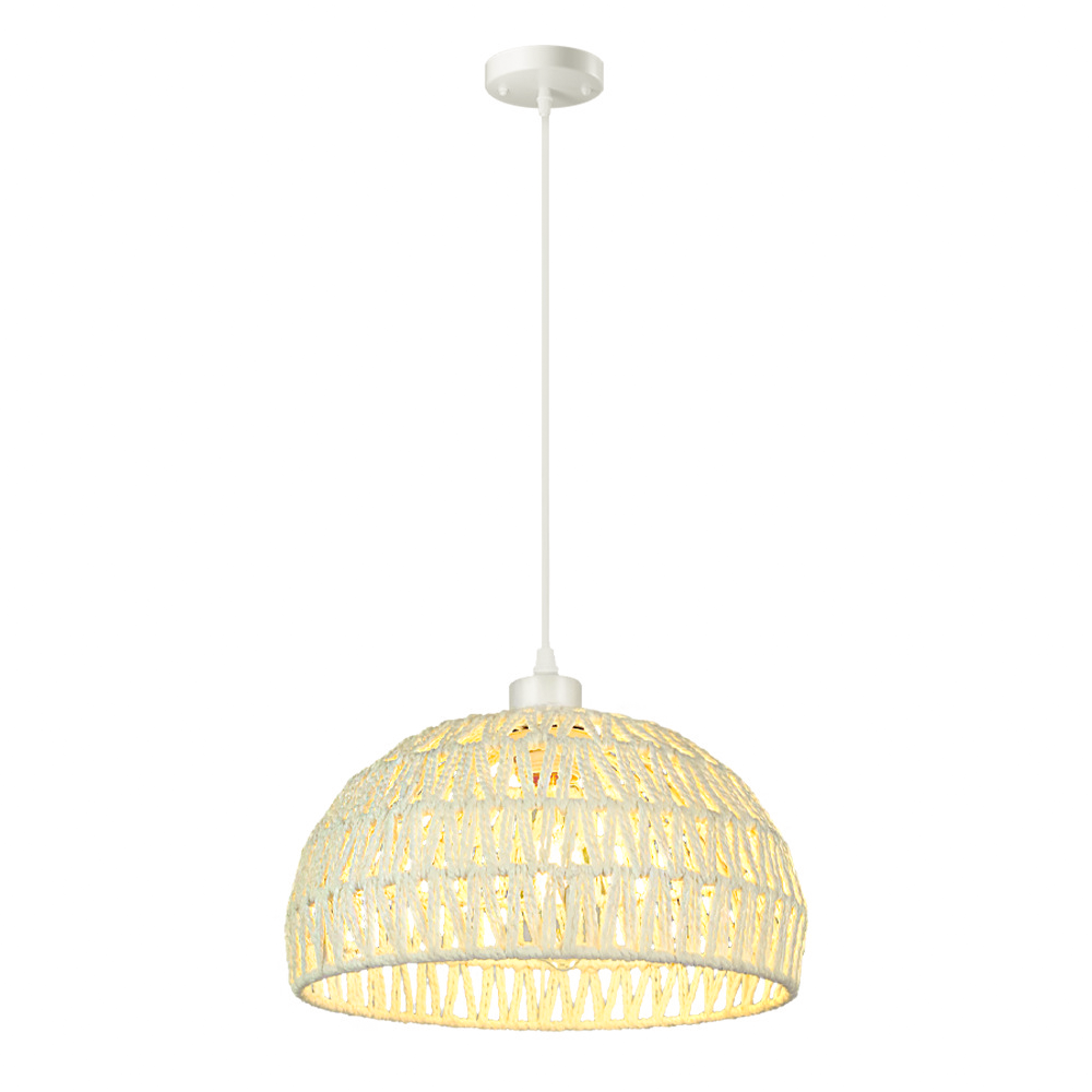 Rustykalna lampa wisząca żyrandol z żarówką plafon w stylu boho oświetlenie wyspy kuchennej lampa wisząca z regulacją wysokości biała światło ciepłe