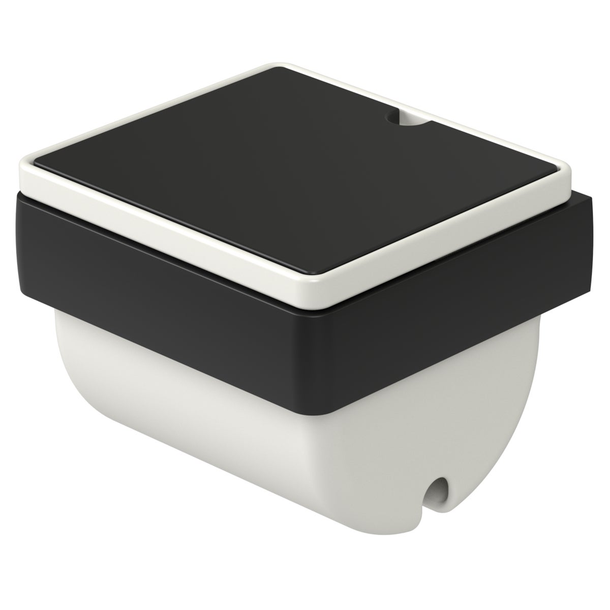 PorteRouleau Couvert Haceka Aline Céramique Noir AL Leroy Merlin