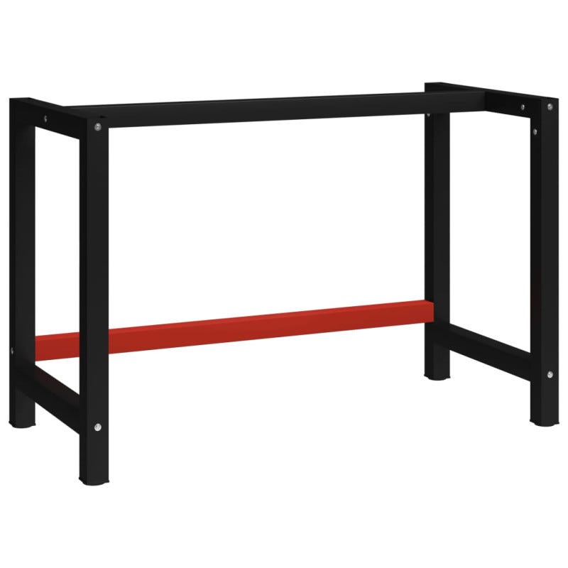 VidaXL Estrutura Banco De Trabalho 120x57x79 Cm Metal Preto E Vermelho Mrkean 8720286111543 VidaXL Estrutura Banco De Trabalho 120x57x79 Cm Metal Preto E Vermelho Mrkean 8720286111543