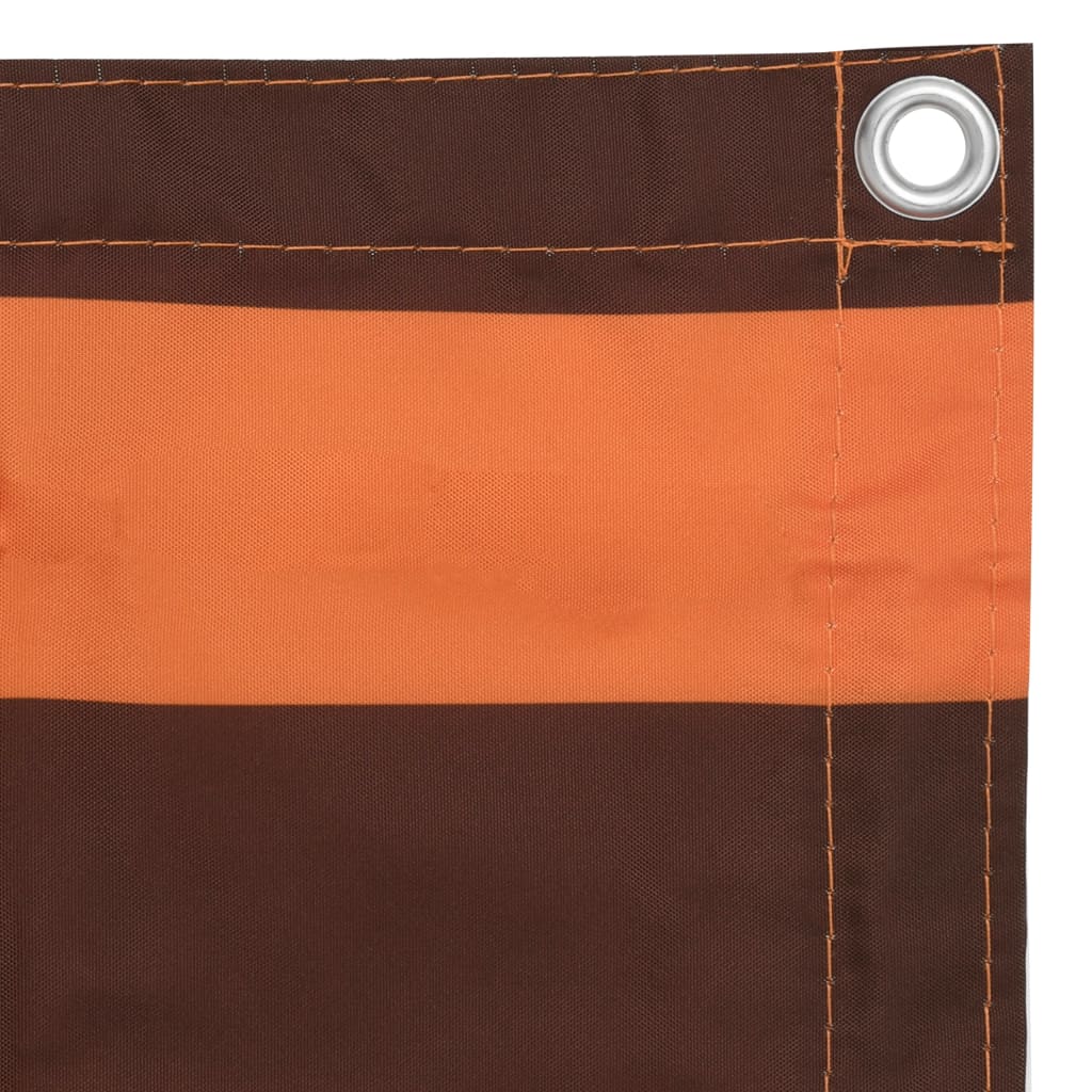 Écran de balcon Orange et marron 75x300 cm Tissu Oxford vidaXL - 4