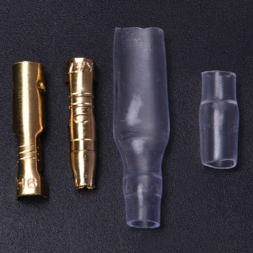 240 pezzi connettore a proiettile maschio femmina 3.5 connettore terminale per cavo dorato - 7