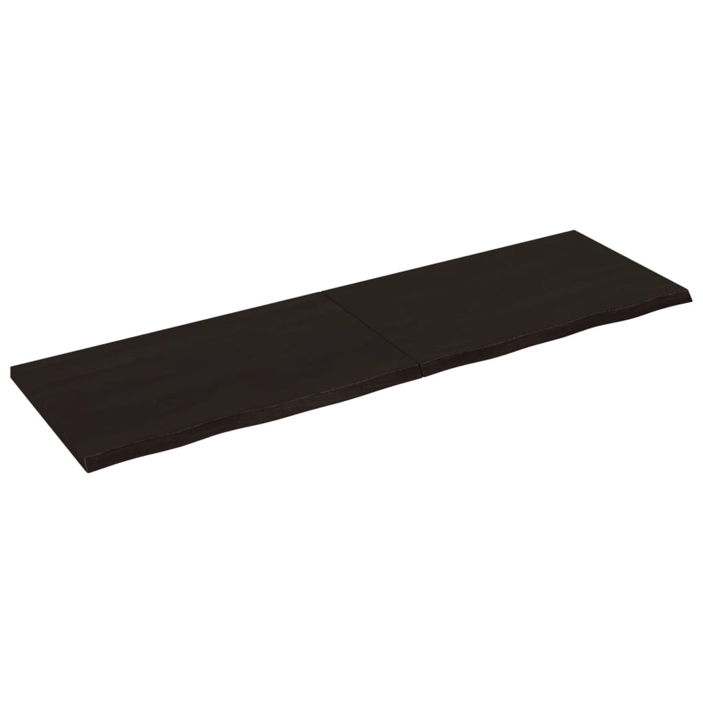 Tablero mesa madera roble tratada marrón oscuro 200x60x(2-4) cm- comfortxl