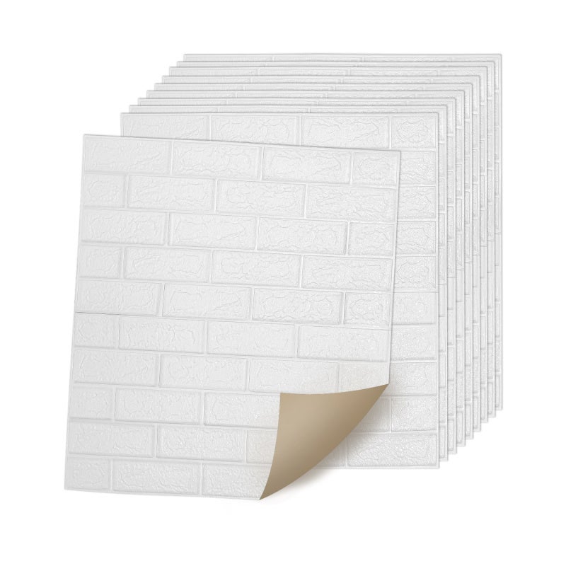 Naklejki 3D wodoodporne na ściany z cegły, 70x77 cm, samoprzylepne, panele piankowe (zestaw 10 szt.)
