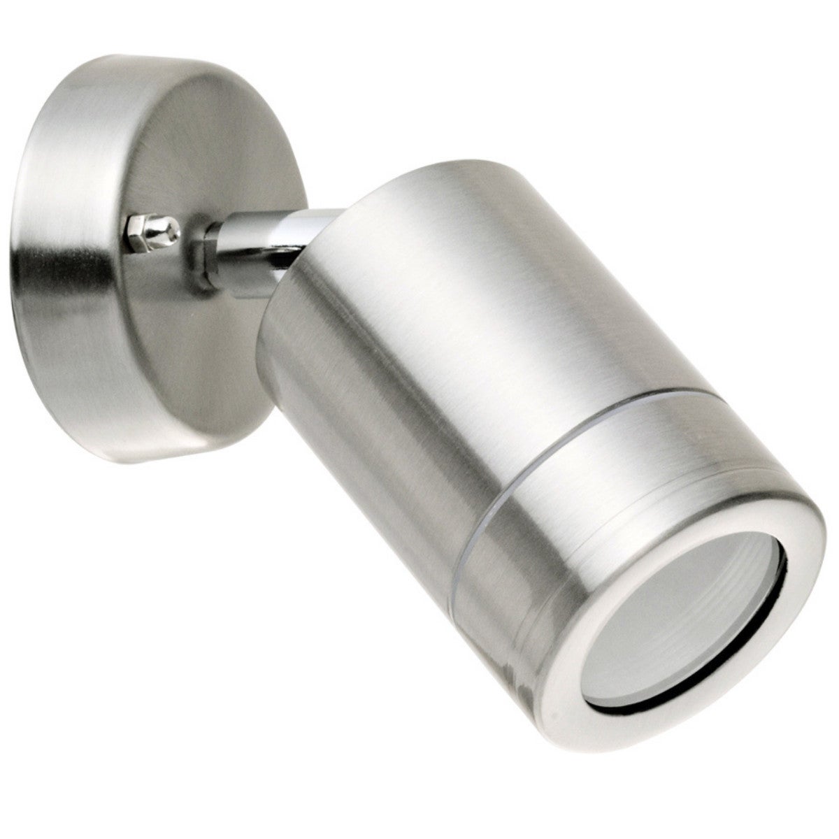 Kinkiet zewnętrzny OLIMP srebrny satynowy 1xGU10x8W wym: 16x9x9 cm IP44 Polux