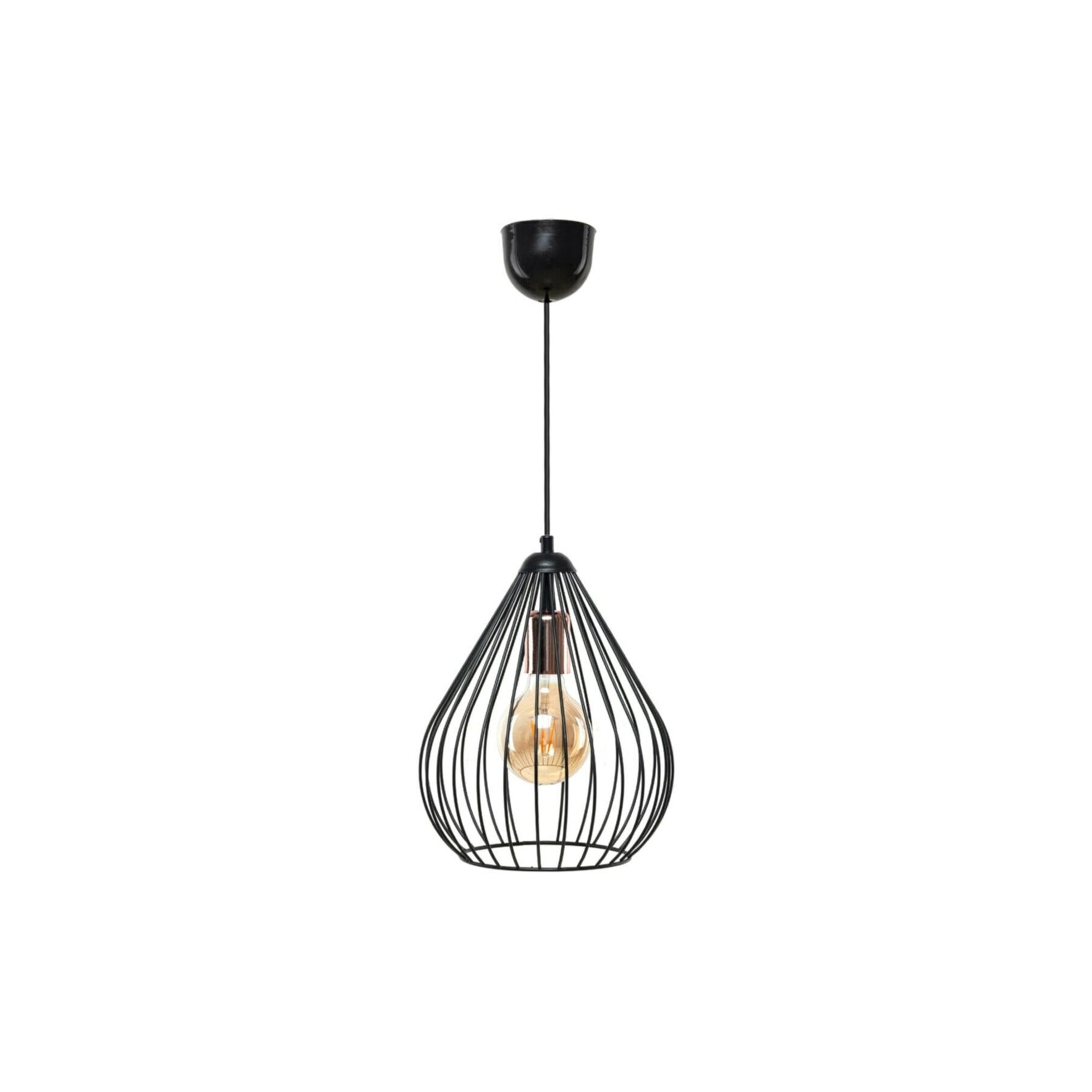 Suspension Luminaire STOEX Industriel - Abat-Jour Métal Cube Rouge E27