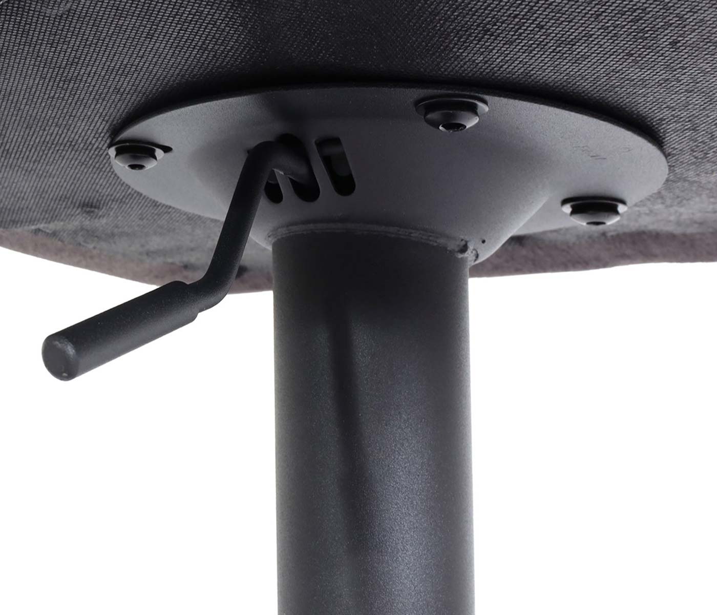 Taburete de bar x1 giratorio con reposabrazos giratorio y reposapiés en tela gris oscuro con base de meta 04_0008587 - 4