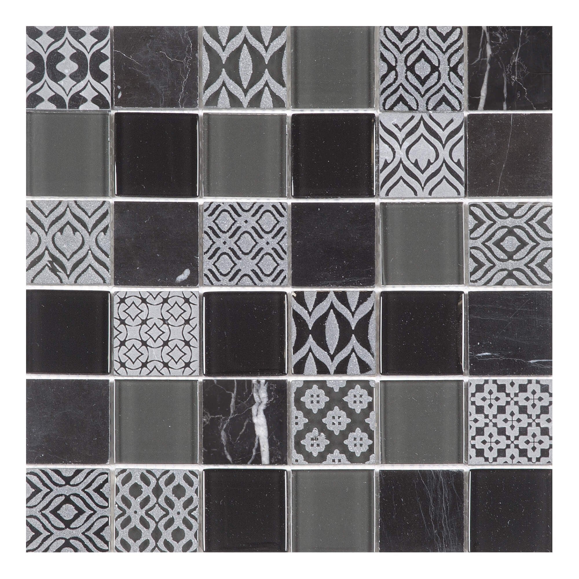 Mosaïque Translucide En Verre Cristal Argent Givré - 10 Plaques - Cuisine & Déco
