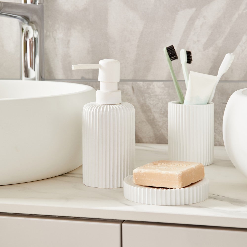 Distributeur de savon résine Line, white n°0 - 2