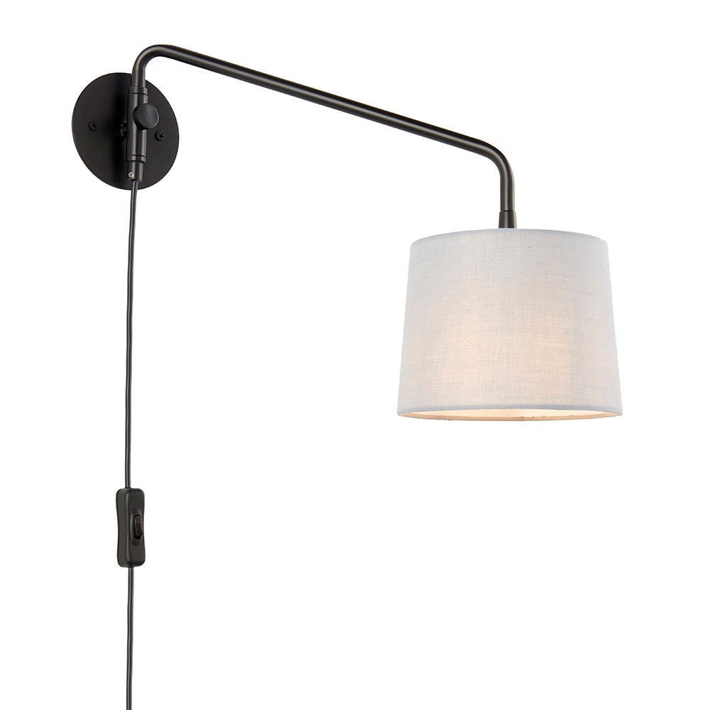 Kinkiet z włącznikiem CARLSON czarny matowy 1xE14x15W metal wym:29x40,5x40,5cm IP20 Endon