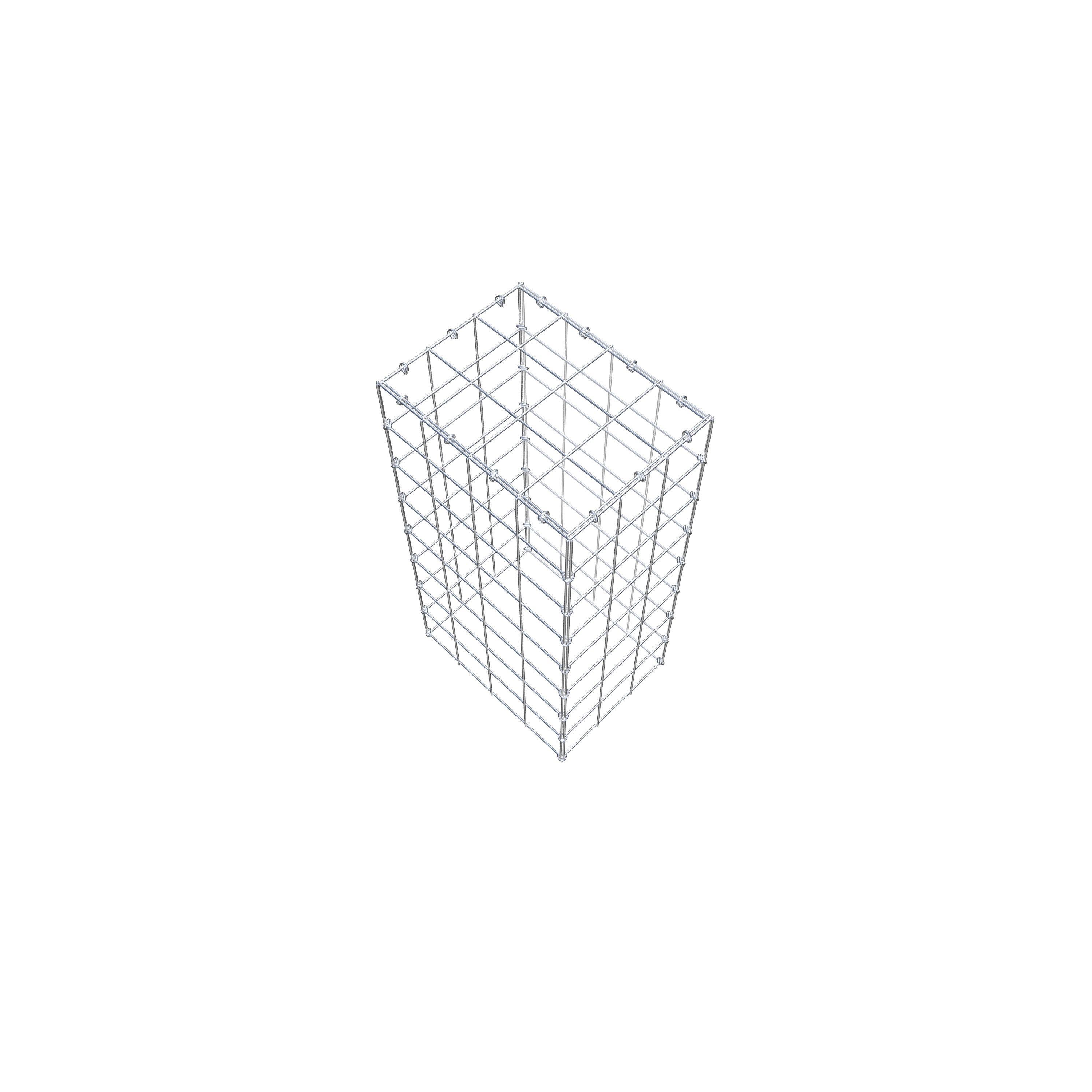 Gavión para apilar en acero galvanizado 80x40x30cm (LxAxP), malla 10 x 10cm, Anillo en C, sin rejilla inferior - 4
