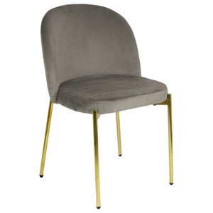 Tortora Sedie Gambe Oro Sedia Poltroncina In Velluto Tortora Con Gambe In Metallo Oro