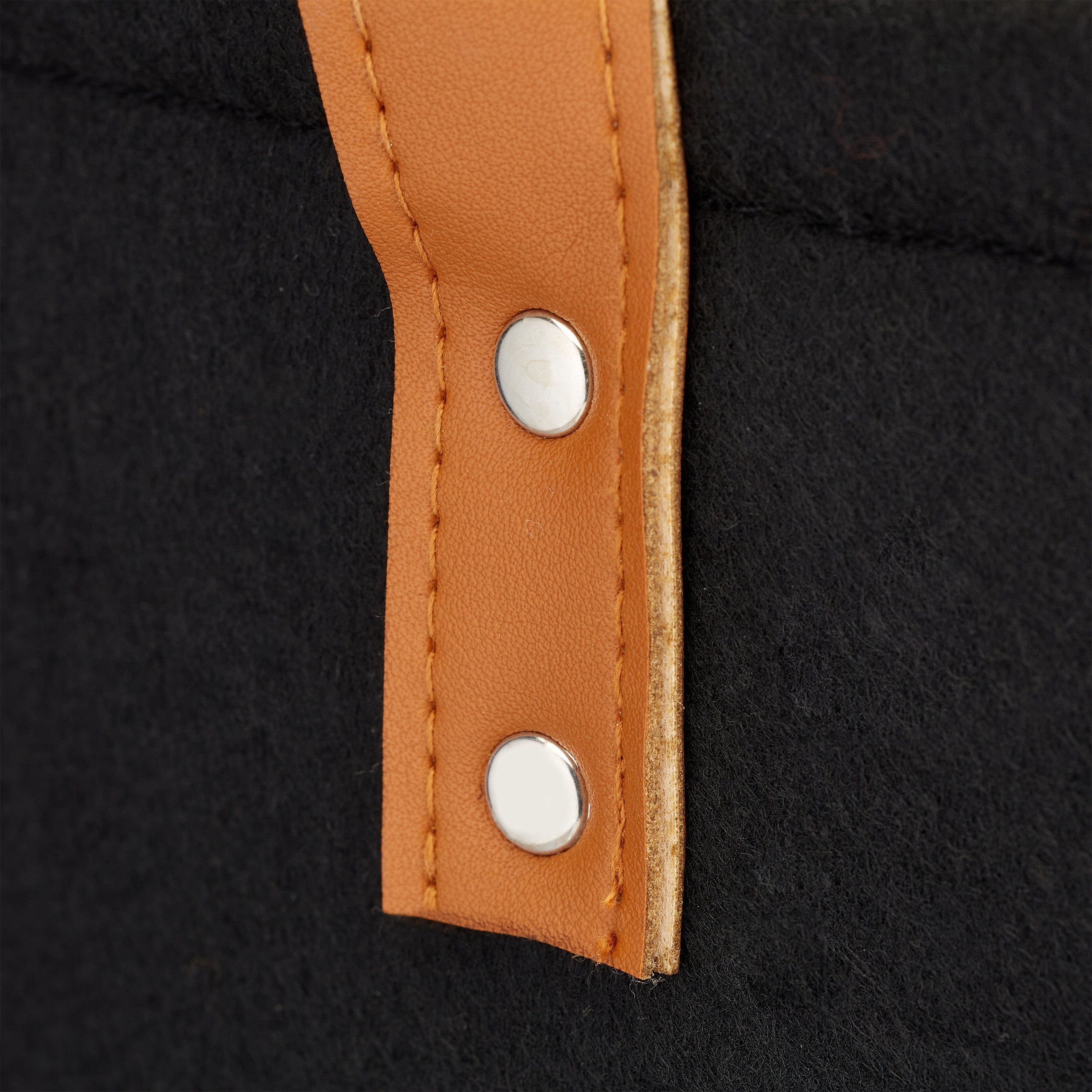 Panier à lessive en feutre, poignée, 28l corbeille de rangement chambres, bain,HxD45 x 30 cm,noir, Relaxdays - 6