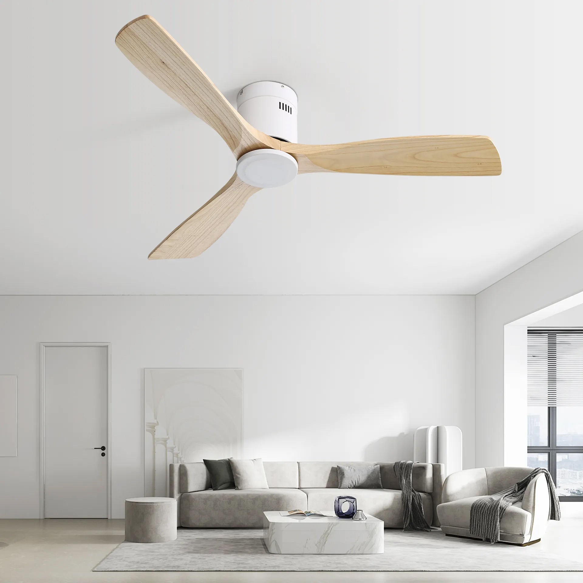 Ventilateur De Plafond 52 Pouces Sans Lumi re Moteur DC R versible 6 