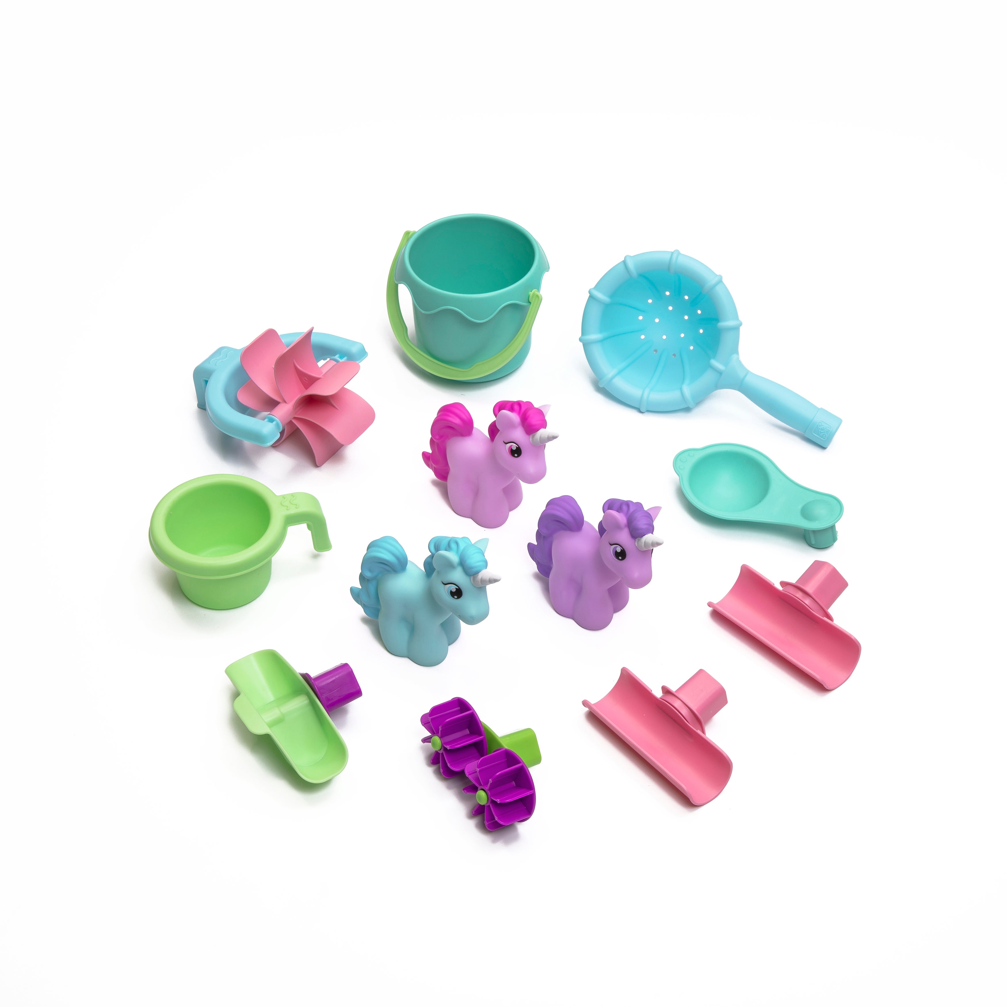 Mesa De Agua Y Arena Step2 Dino Showers – Con 13 Accesorios, Plástico EverTough, Azul Y Marrón, Para Niños