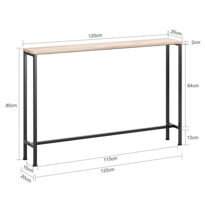 SoBuy FSB19-XL-Z Table d'appoint Bout de canapé Table d’entrée, 4 Pieds en Fer Table console cadre en fer - 7