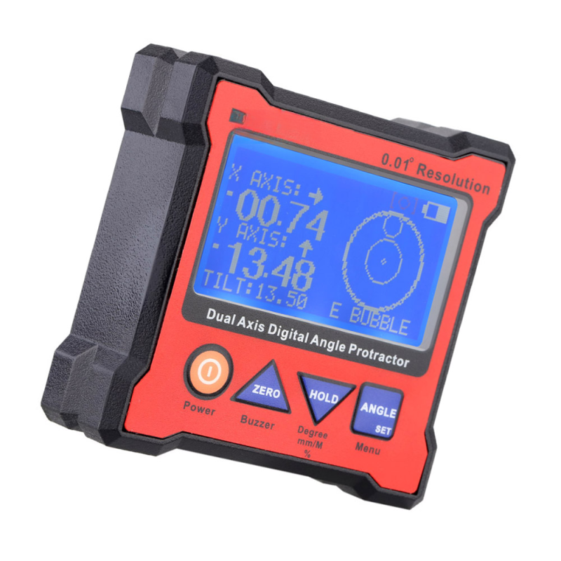 Dual Axis Digital Angle Protractor with 5 Side Magnetic Base High ...
