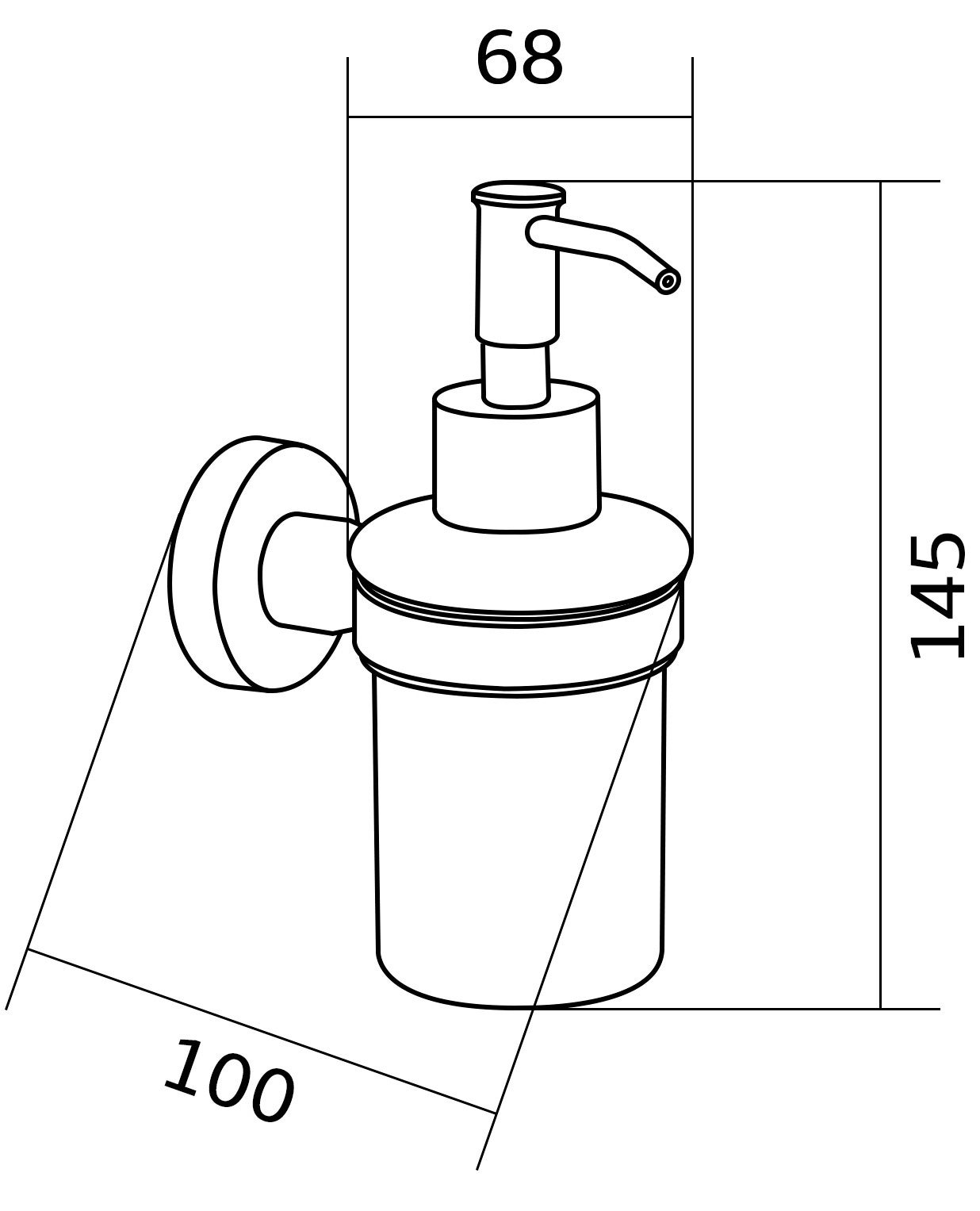 Mexen Remo distributeur de savon, Or - 70507388-50 - 2
