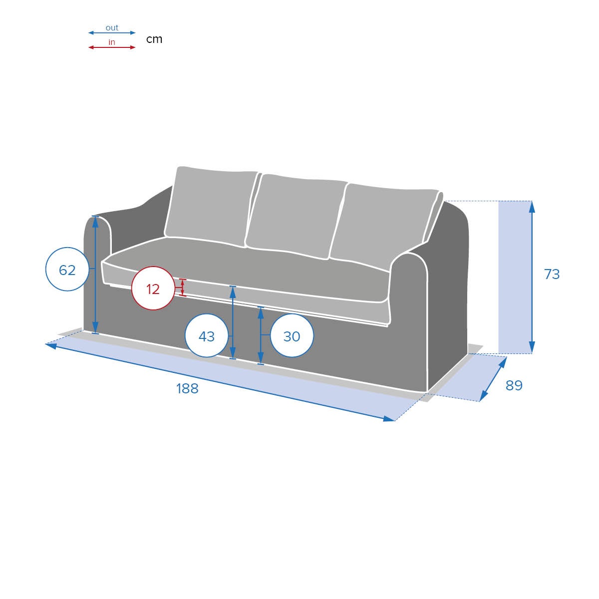 Canapé de jardin Mooréa Terre d'ombre - Hespéride - 5