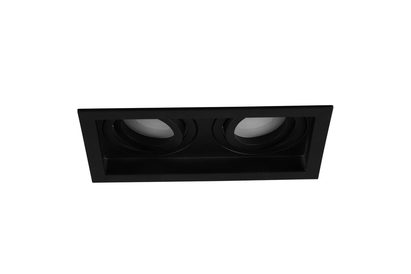 Oprawa sufitowa wpuszczana podtynkowa Kenai czarna 2xGU10x15W prostokątna ruchoma IP20 wym: 17,2 x 9,2 cm metal Trio